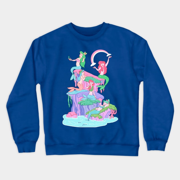 Mermaid Lagoon Crewneck Sweatshirt by sky665